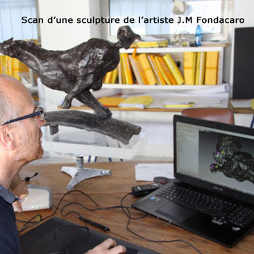 Scanner 3D pour création d'un fichier de sculpture numérique